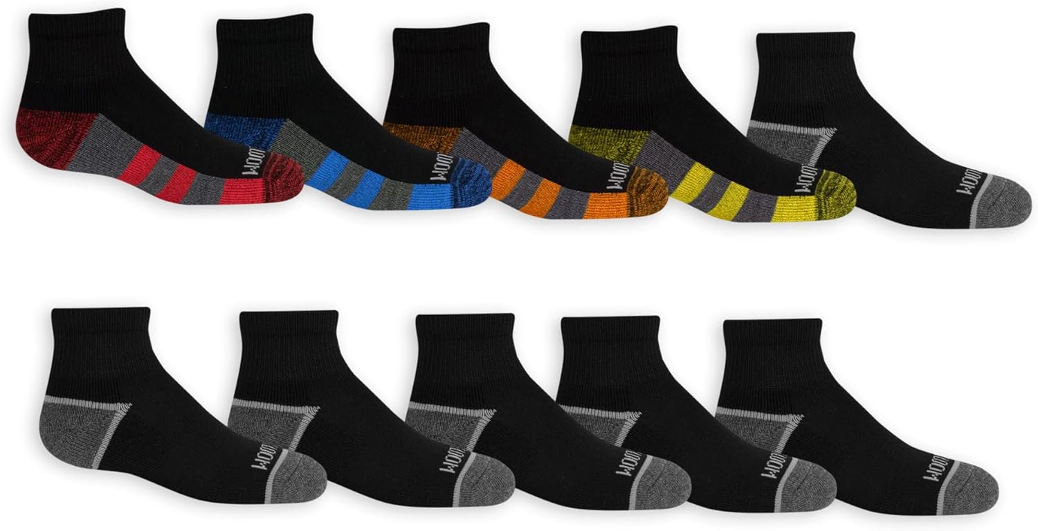 Fruit of the Loom Boys Everyday Active Sports Ankle Socks 10 Pack