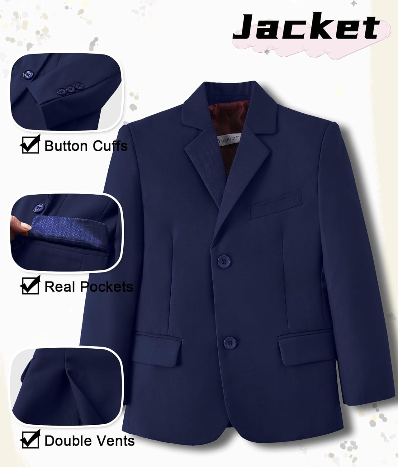 Slim Fit formal tuxedo suit for boys One kon kon