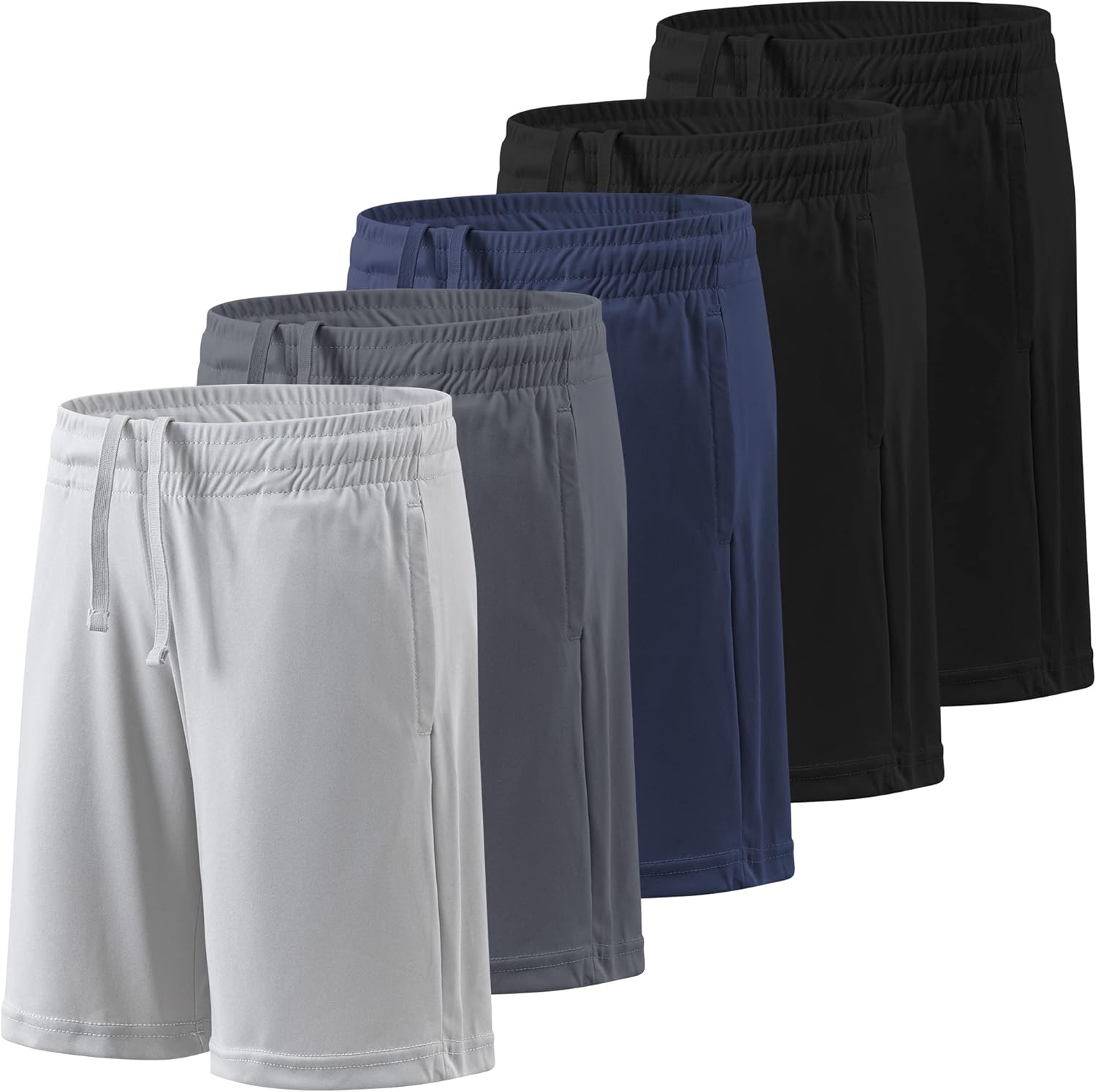 BALENNZ Boys 5-Pack Quick Dry Athletic Shorts