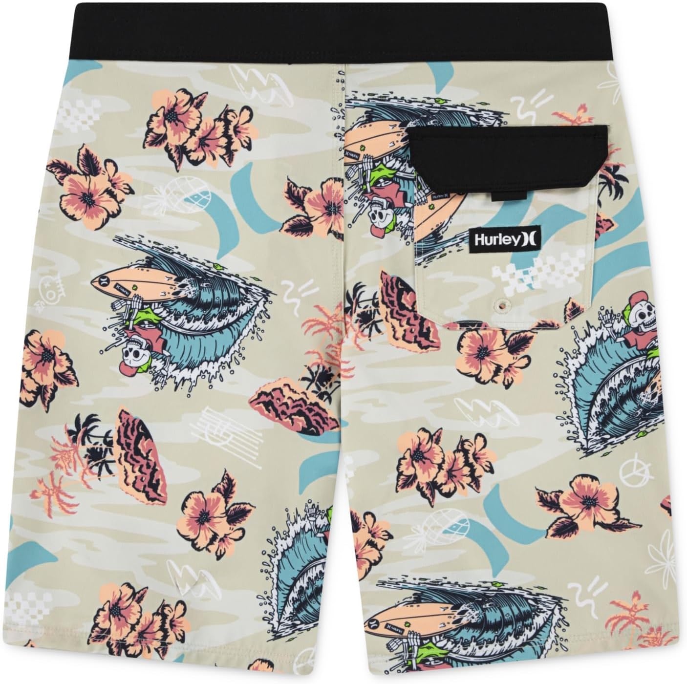 Hurley Boys Doodle Isle Board Shorts Big Kid Fun Functional