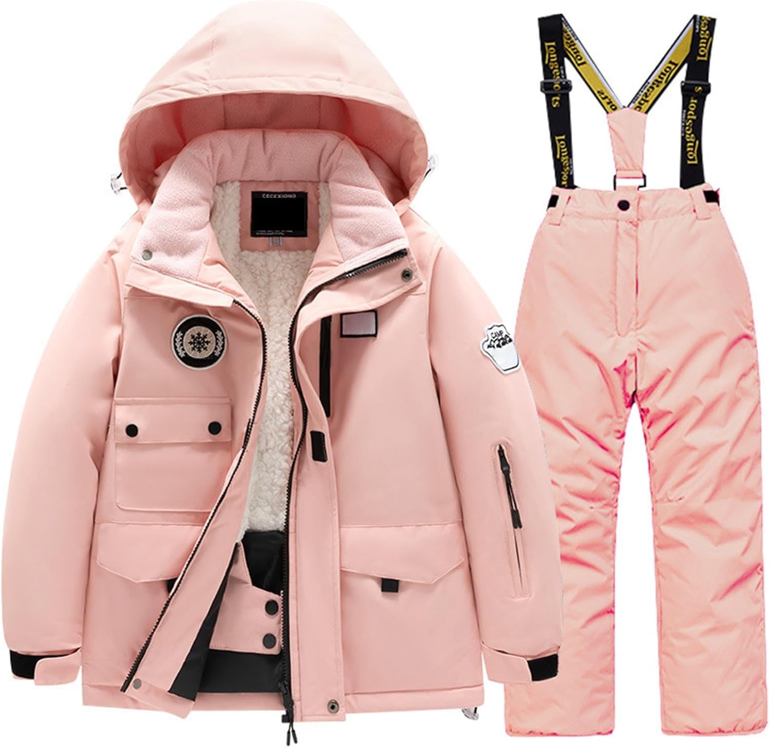 Kids Winter Ski Jacket Pants Set for Snowboarding and Rain