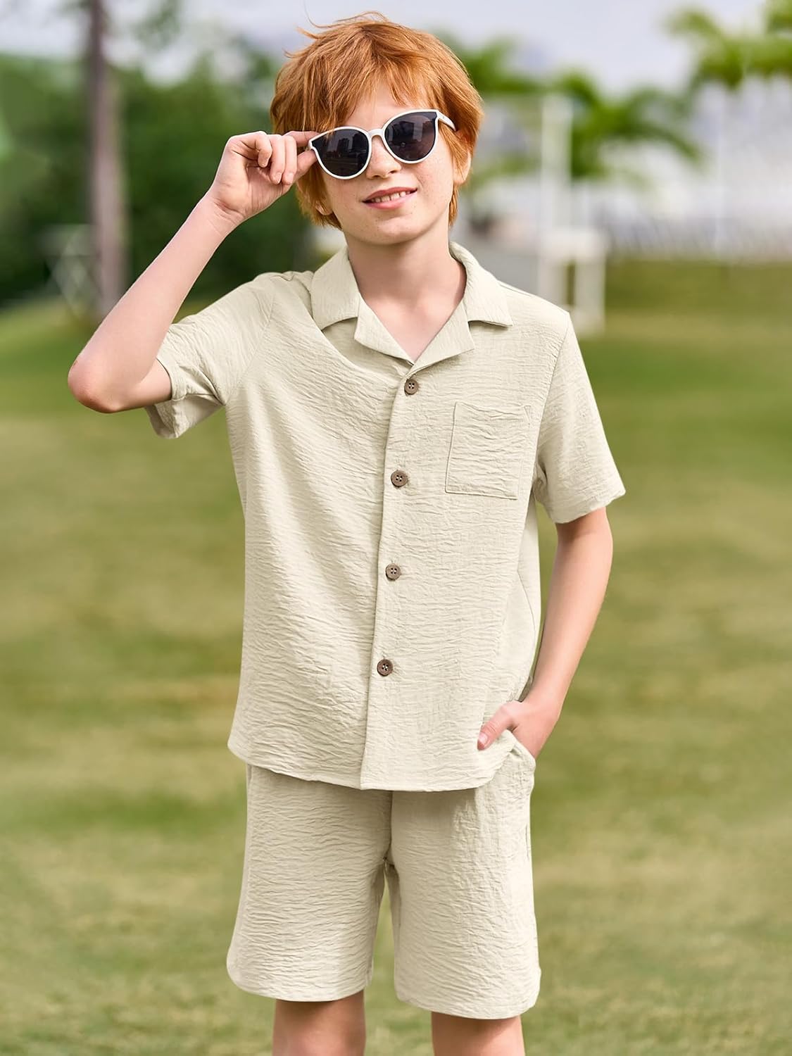 Haloumoning Boys 2 Piece Summer Outfit Set