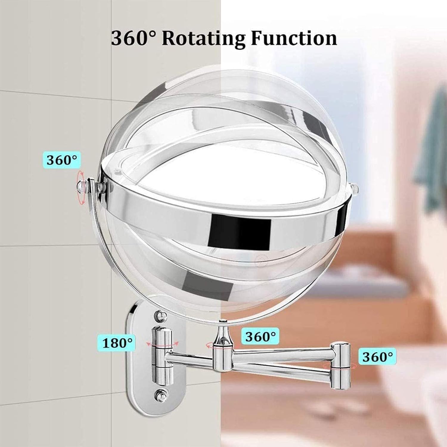 Double Sided Vanity Mirroradjustable LEDbathroomcompact design