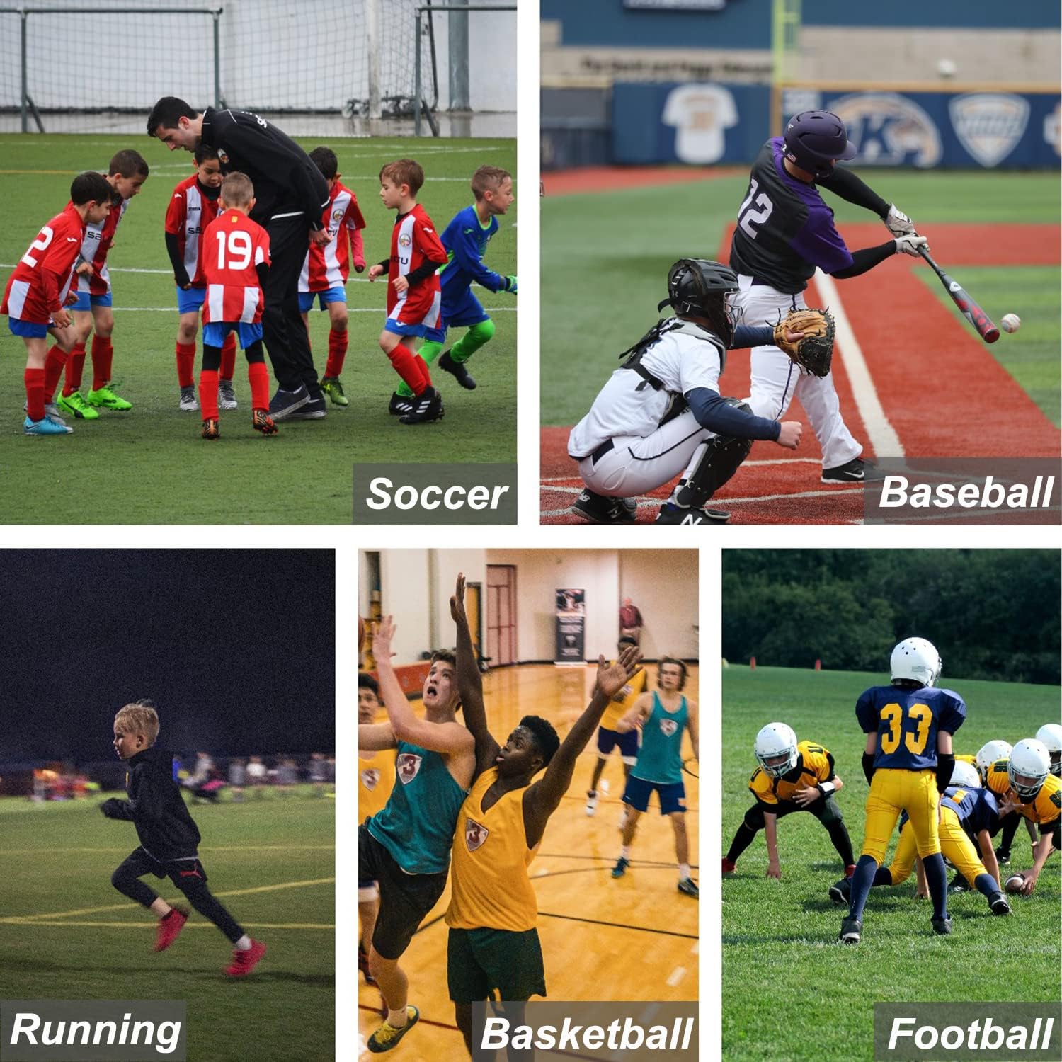 DEVOROPA Boys Compression Shirt Quick Dry Sports Baselayer Long Sleeve for Baseball Football