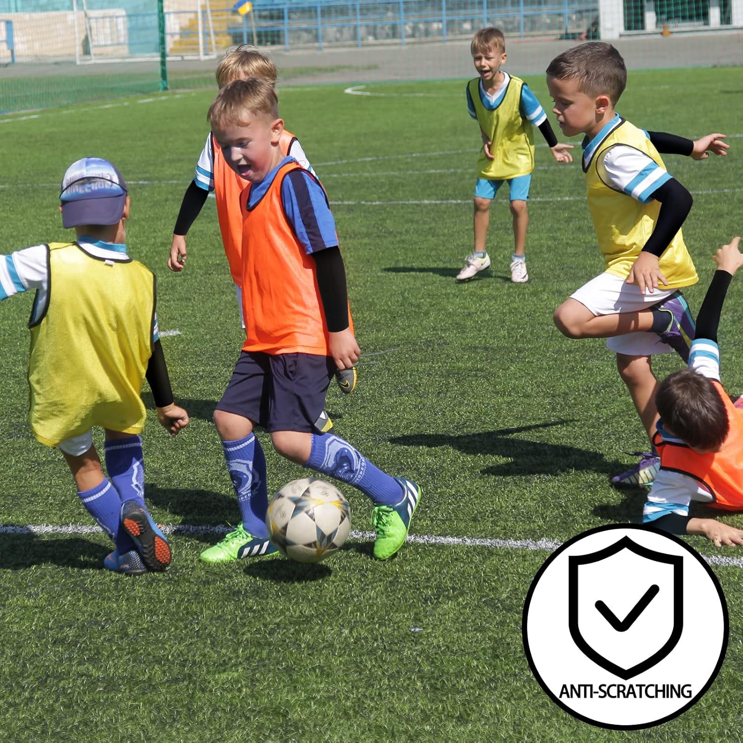Zhanmai 8 Pairs Breathable Compression Arm Sleeves for Kids