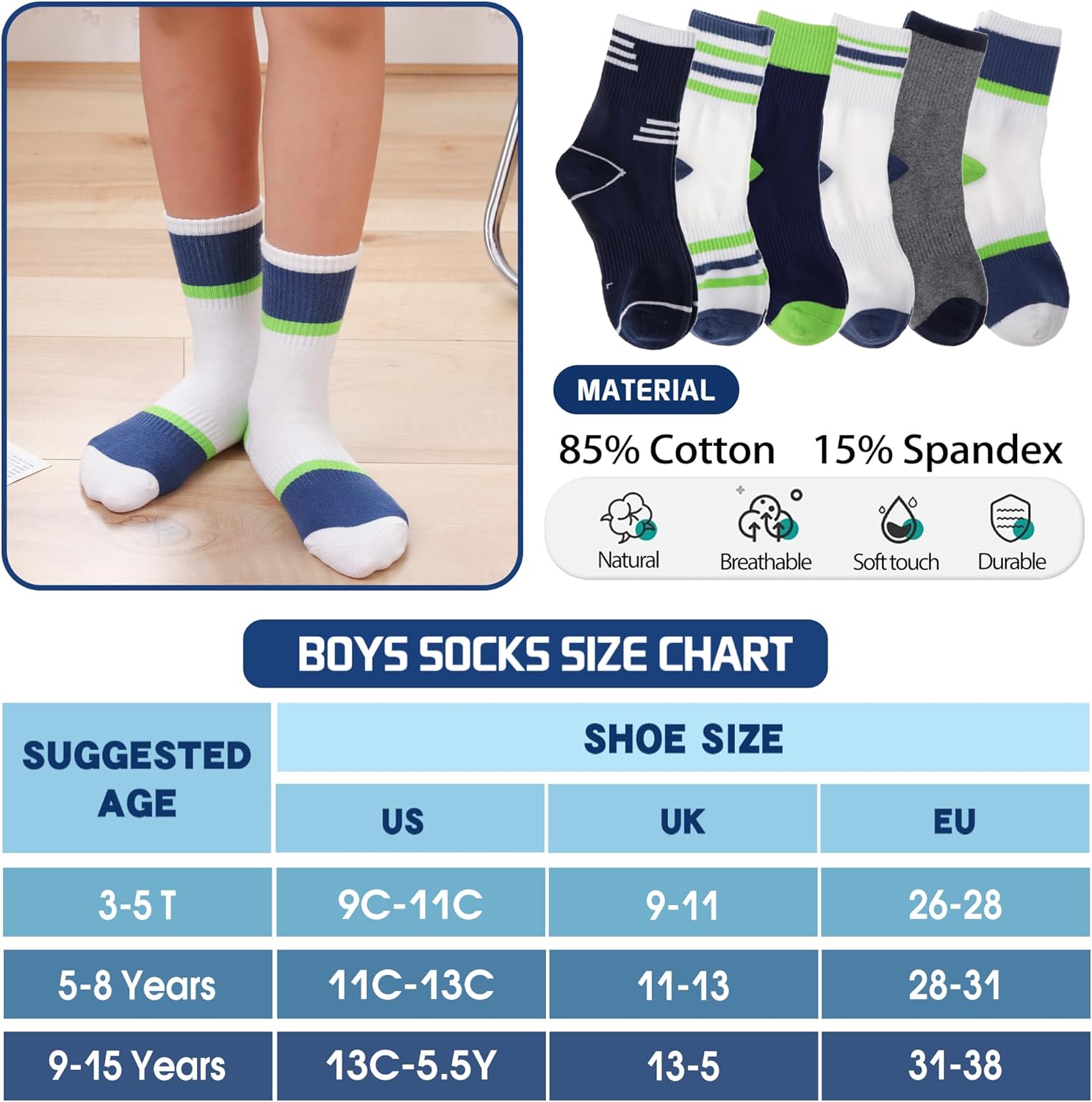 Quick-Dry Adventure Socks for Kids