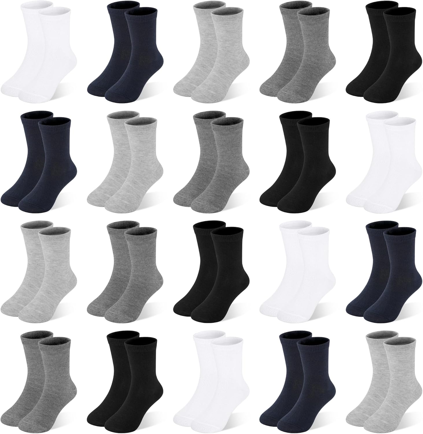 SPTRAMLE Boys Crew Socks Premium Stretch Tech for Growth Activity