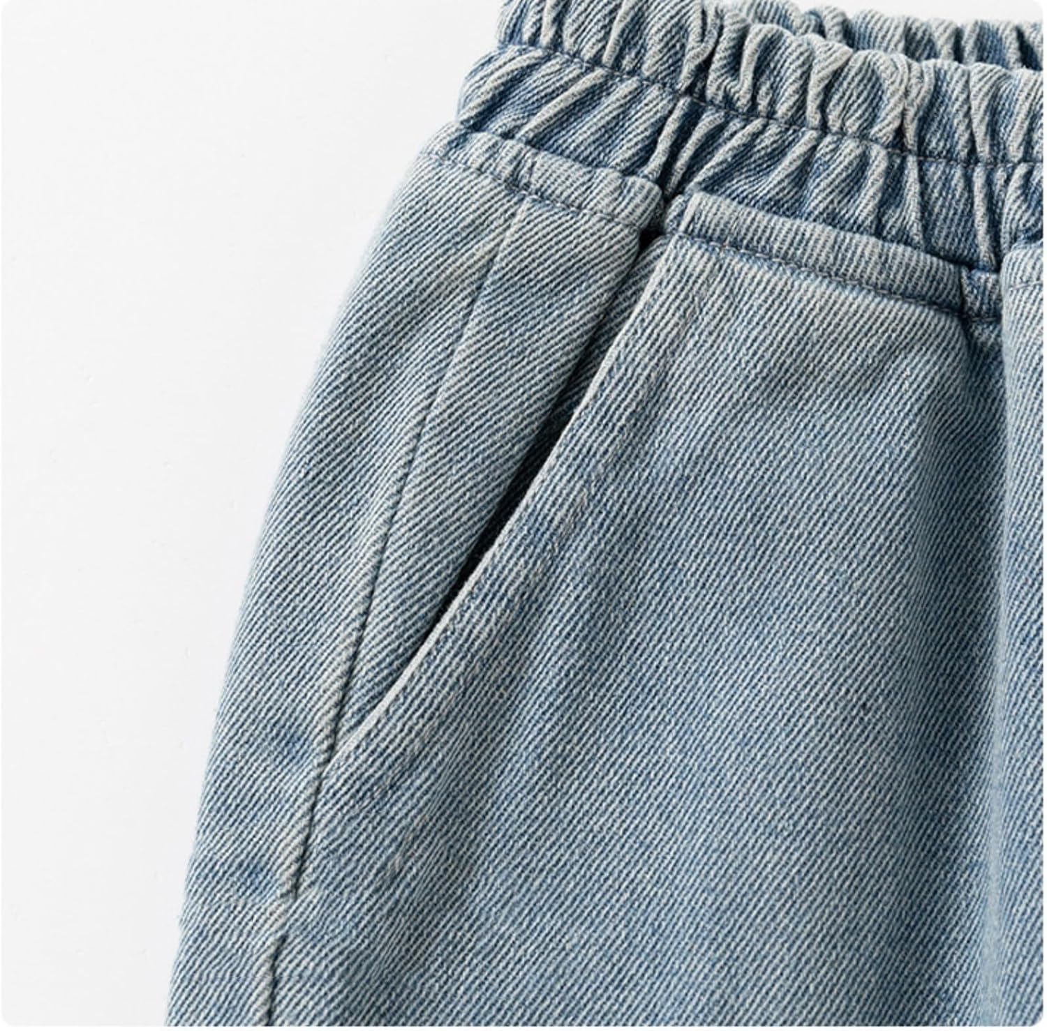 Baby Boys and Girls Denim Cargo Jeans for Toddler Girls and Boys Trendy Stretchy Trousers