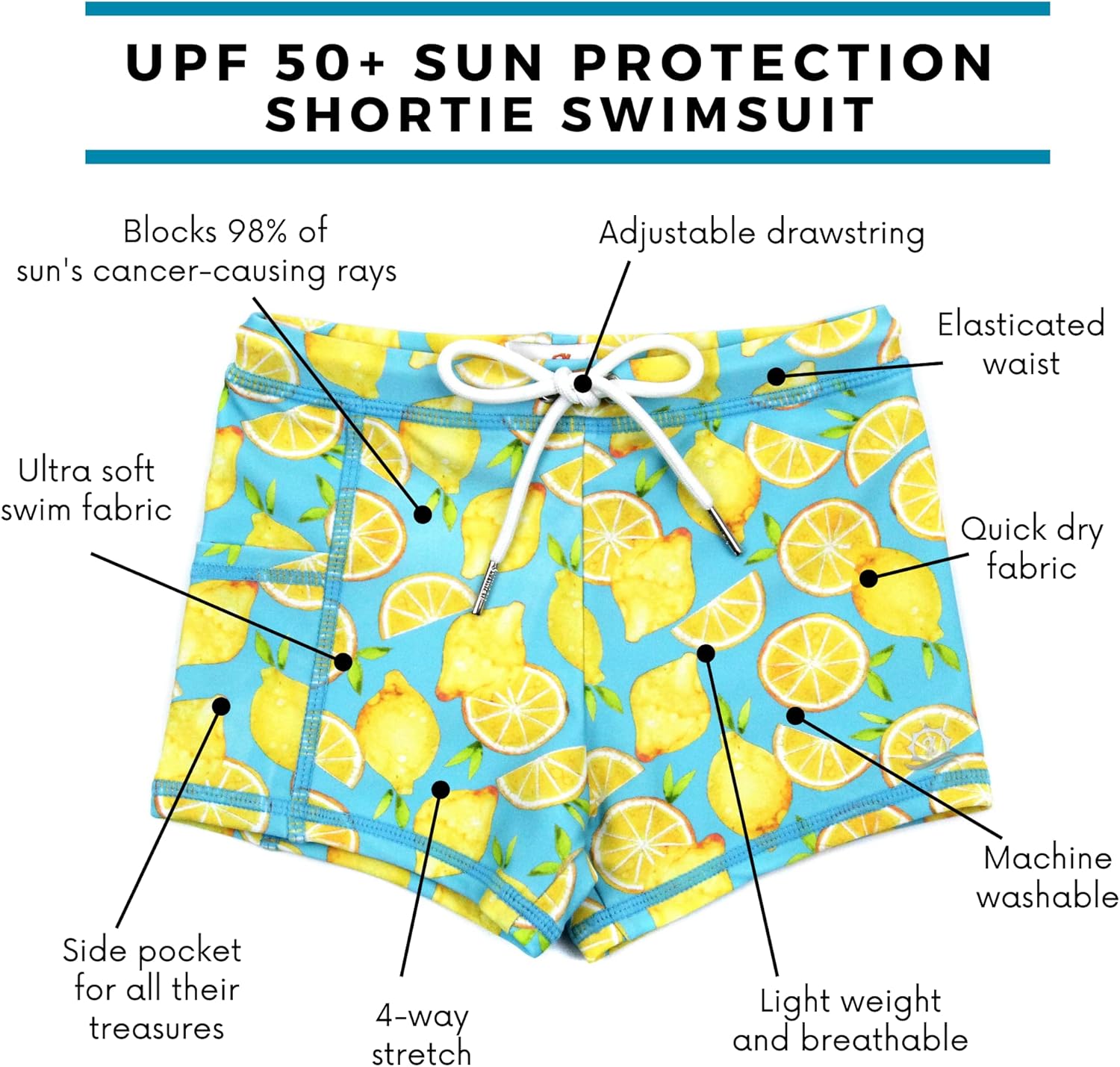 Sun Protection for Swim - UPF 50 Shorts for Kids