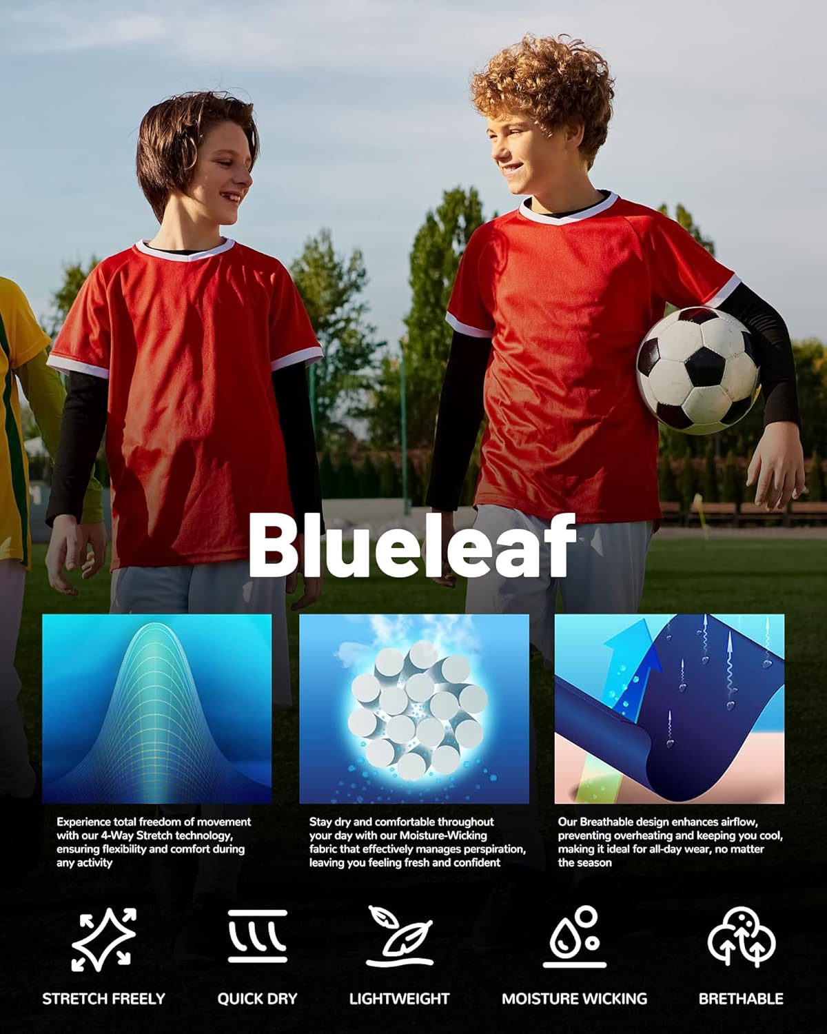 Blueleaf Youth Compression Short for Boys