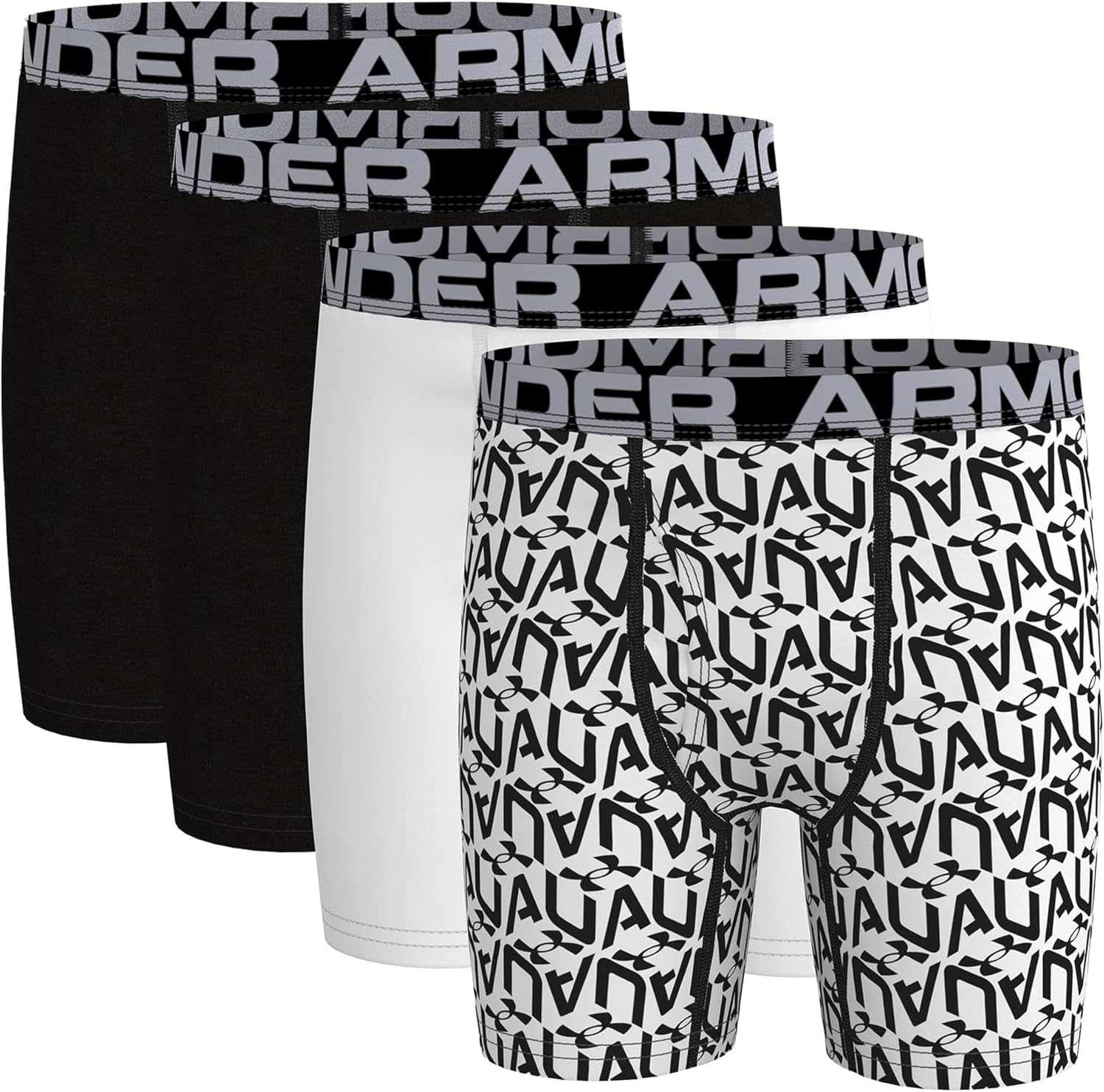 Under Armour Boys Performance Boxer Briefs Lightweight Smooth Fit