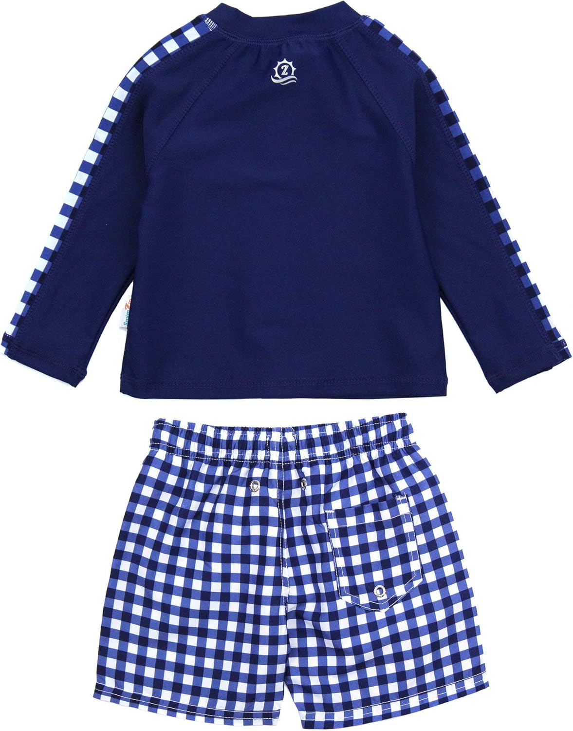 SwimZip Boys Long Sleeve Rash Guard Swim Shorts Set - UPF 50 Sun Protection