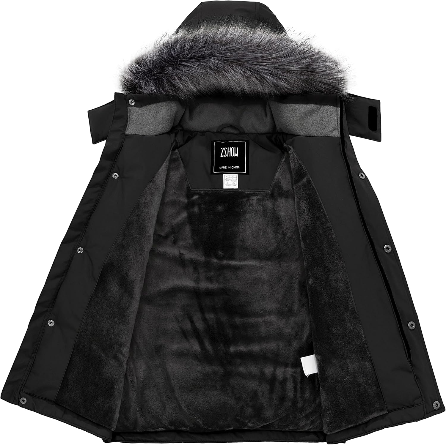 ZSHOW Boys Warm Winter Coat Waterproof Parka Hooded Puffer Jacket