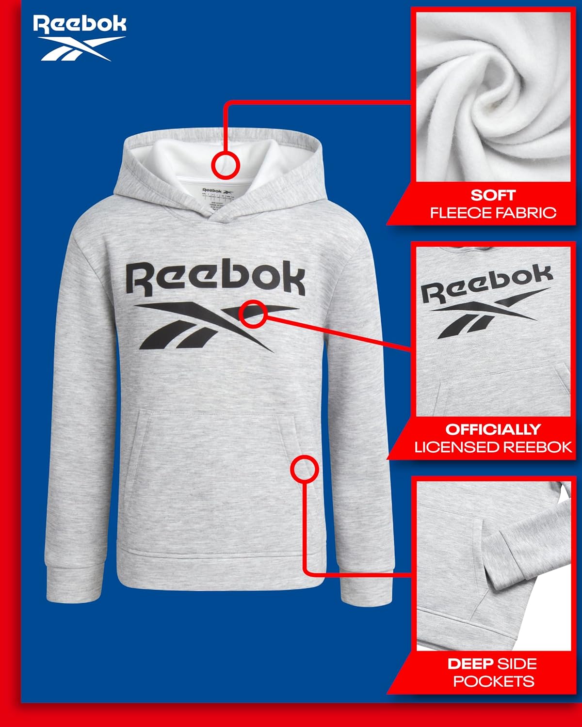 Reebok Boys Fleece Pullover