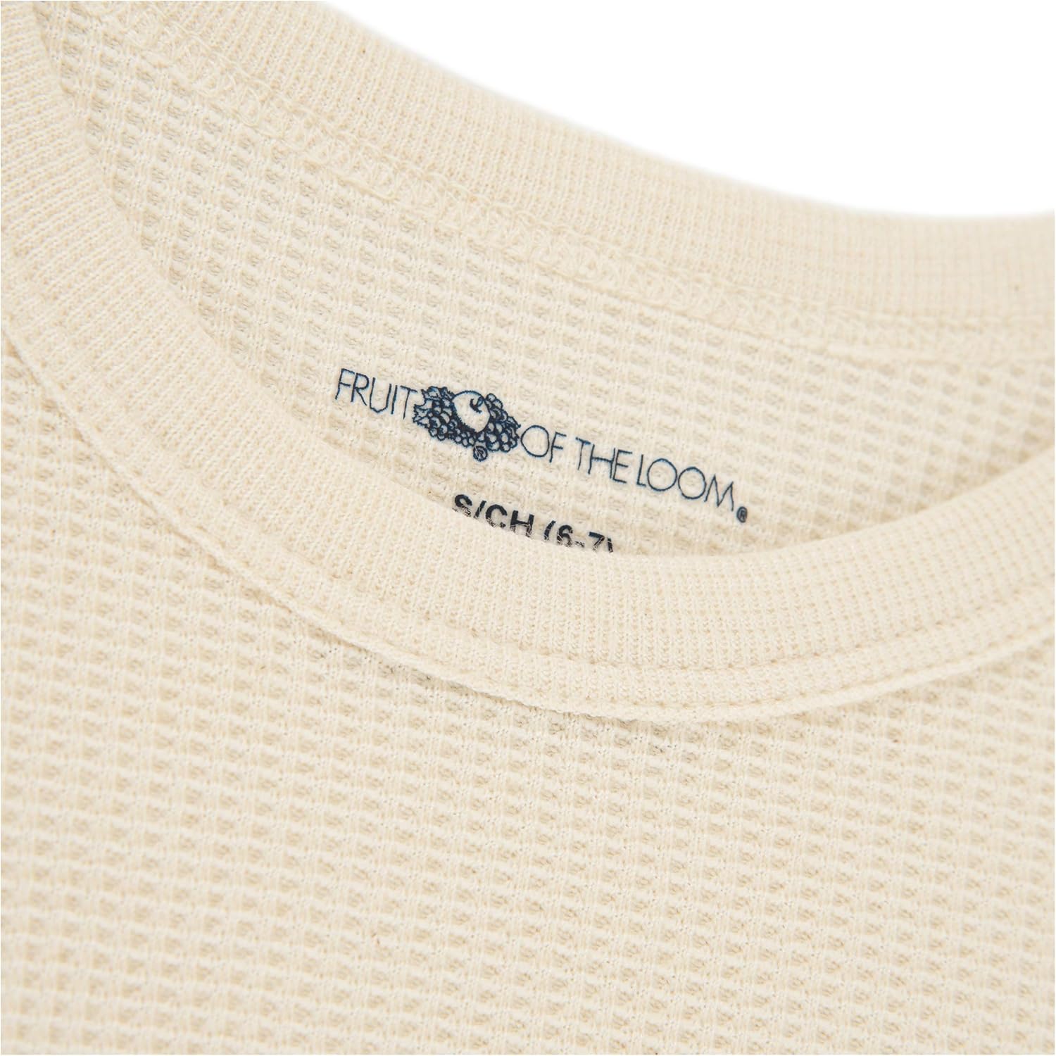 Fruit of the Loom - Premium Thermal Waffle Crew - Boys 2-Pack Sturdy Performance Soft Feel