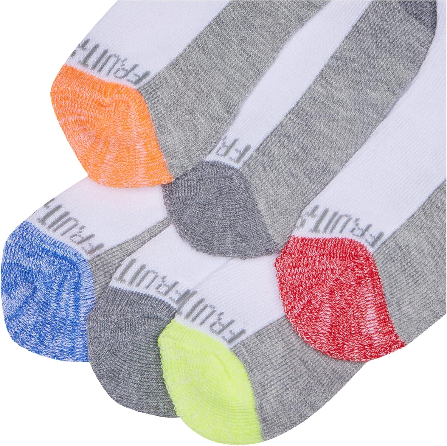 Fruit of the Loom Boys No-Show Ankle Socks Cushioned Reinforced Design