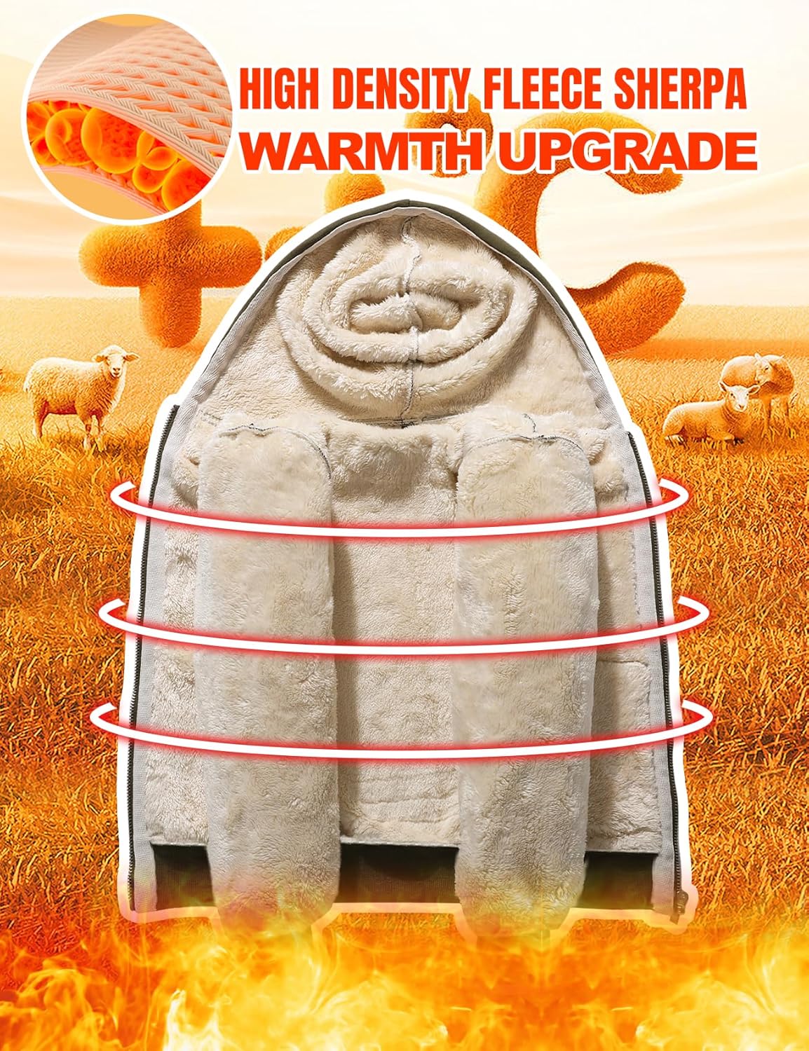 Sturdy Sherpa Fleece Jacket for Kids Loose Fit Soft to the Touch and Perfectly Padded