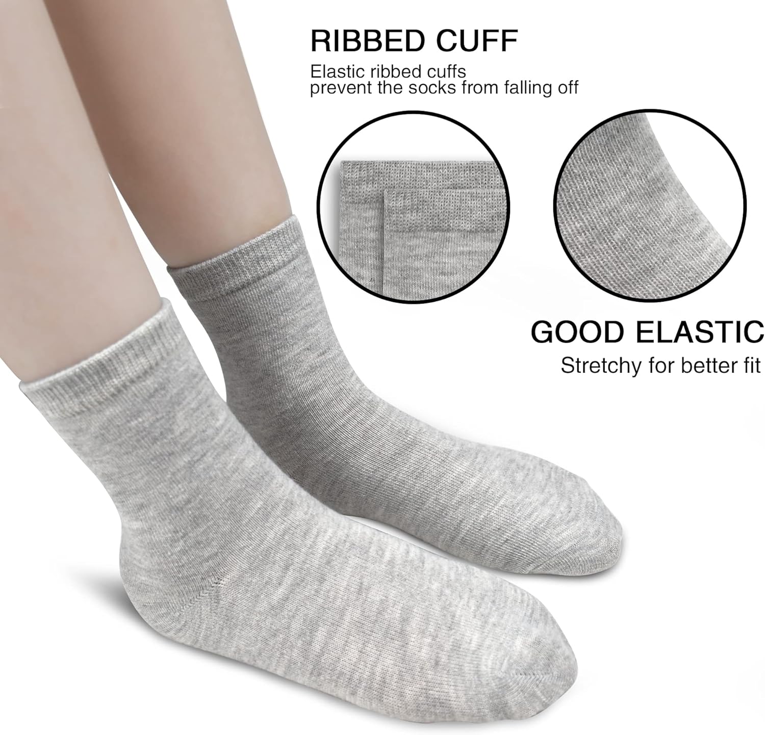 SPTRAMLE Boys Crew Socks Premium Stretch Tech for Growth Activity