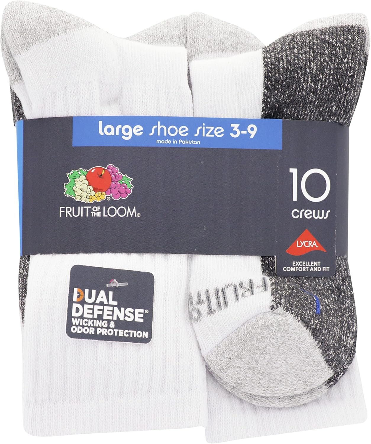 Boys Dual Defense Crew Socks Safe and Durable