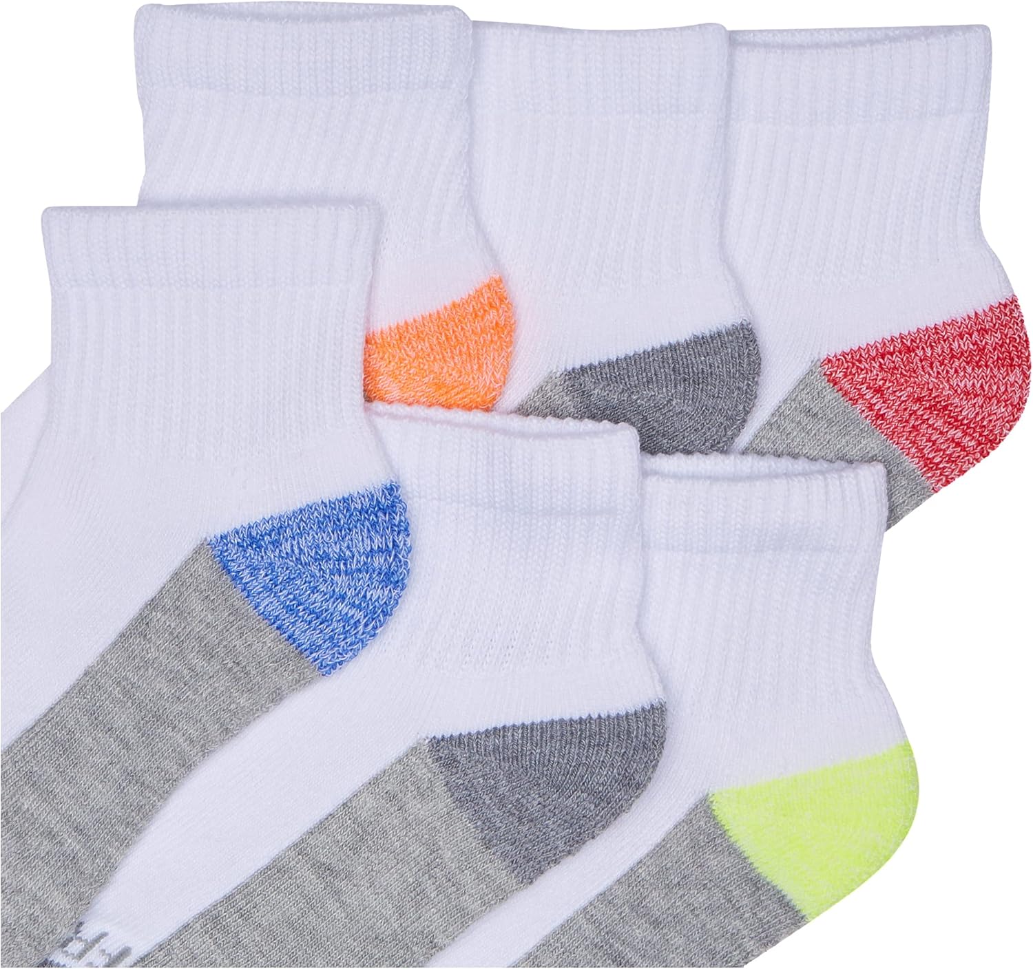Fruit of the Loom Boys No-Show Ankle Socks Cushioned Reinforced Design