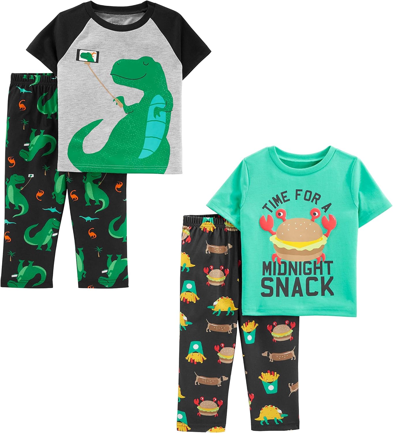 Simple Joys by Carters Boys 4-Piece Pajama Set Super Cozy and Fun for Bedtime