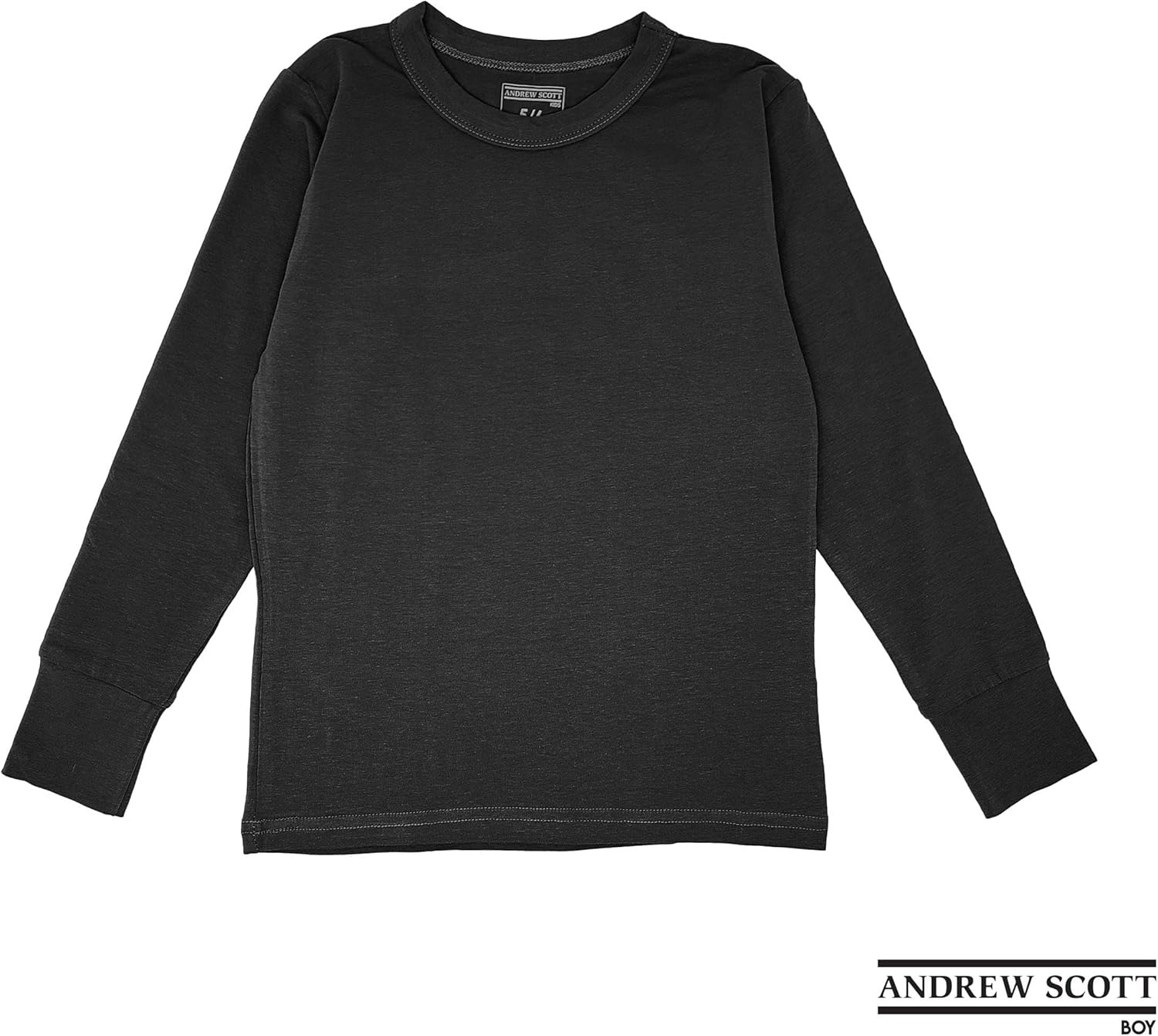 Andrew Scott Boys Performance Long Sleeve Top - Multi Colors Thermal Undergarment with Stretch Fit