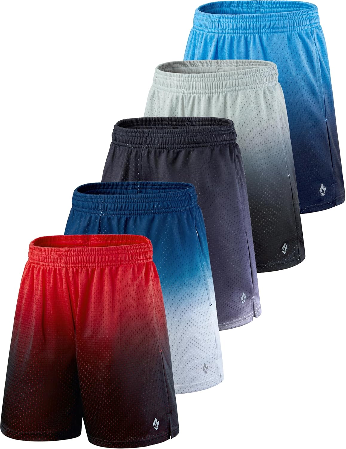 Liberty Pro 5-Pack Printed Mesh Basketball Shorts