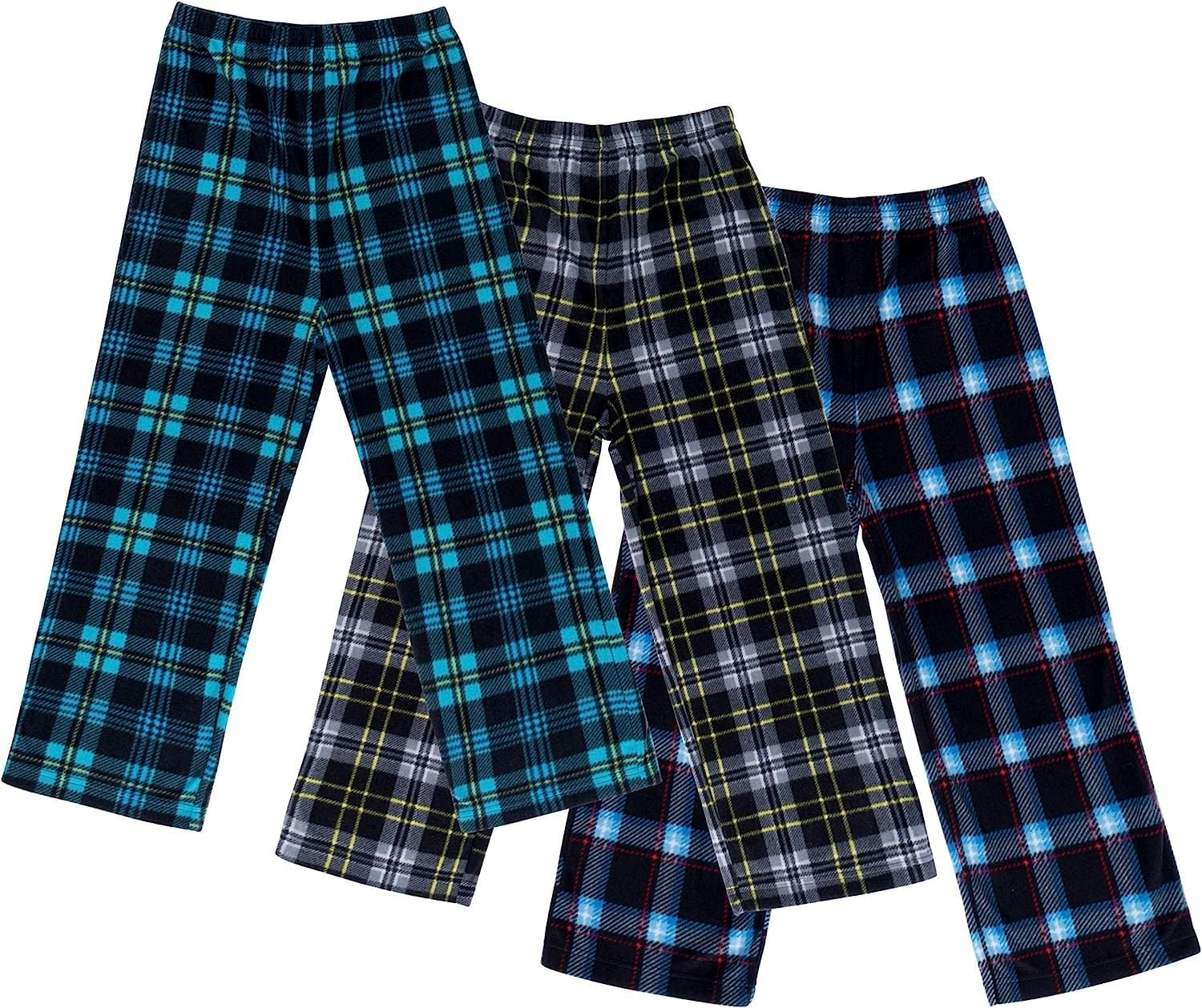 Mad Dog Boys Pajama Plaid Micro Fleece 3PK