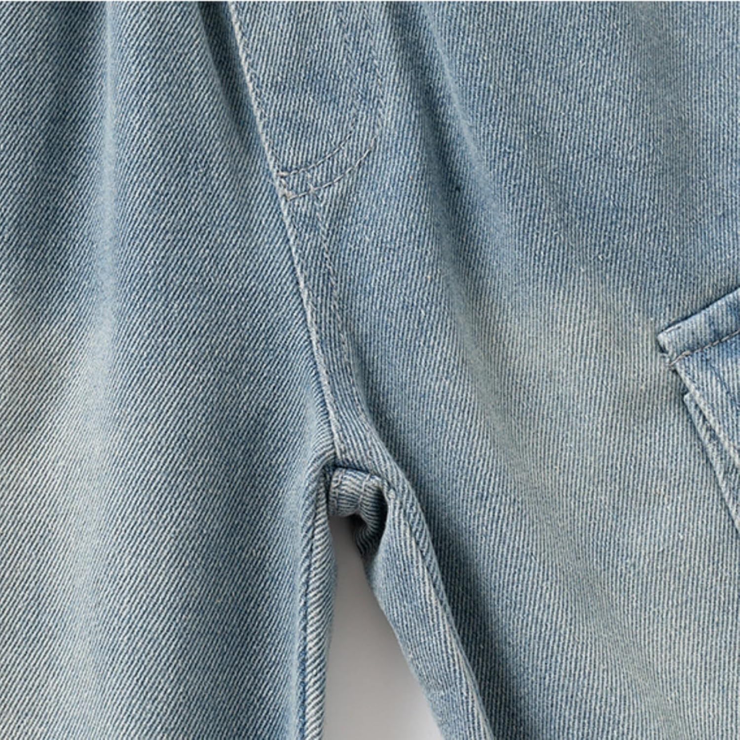 Baby Boys and Girls Denim Cargo Jeans for Toddler Girls and Boys Trendy Stretchy Trousers