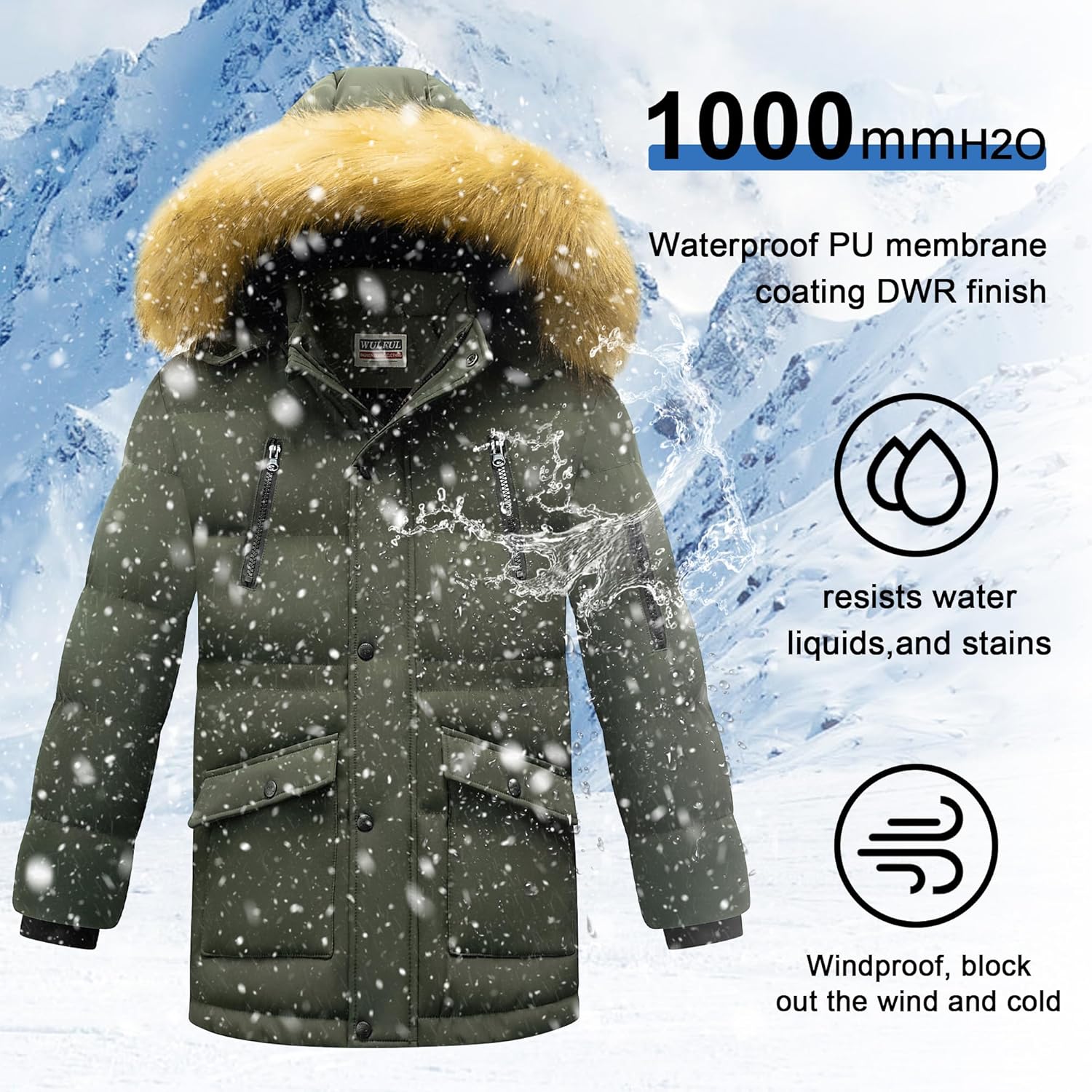 WULFUL Boys Winter Coat