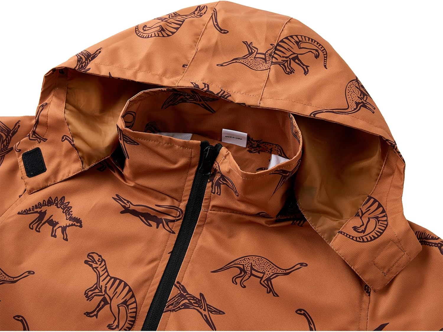 Ovovod Boys Rain Jacket Detachable Hood - Lightweight Windbreaker