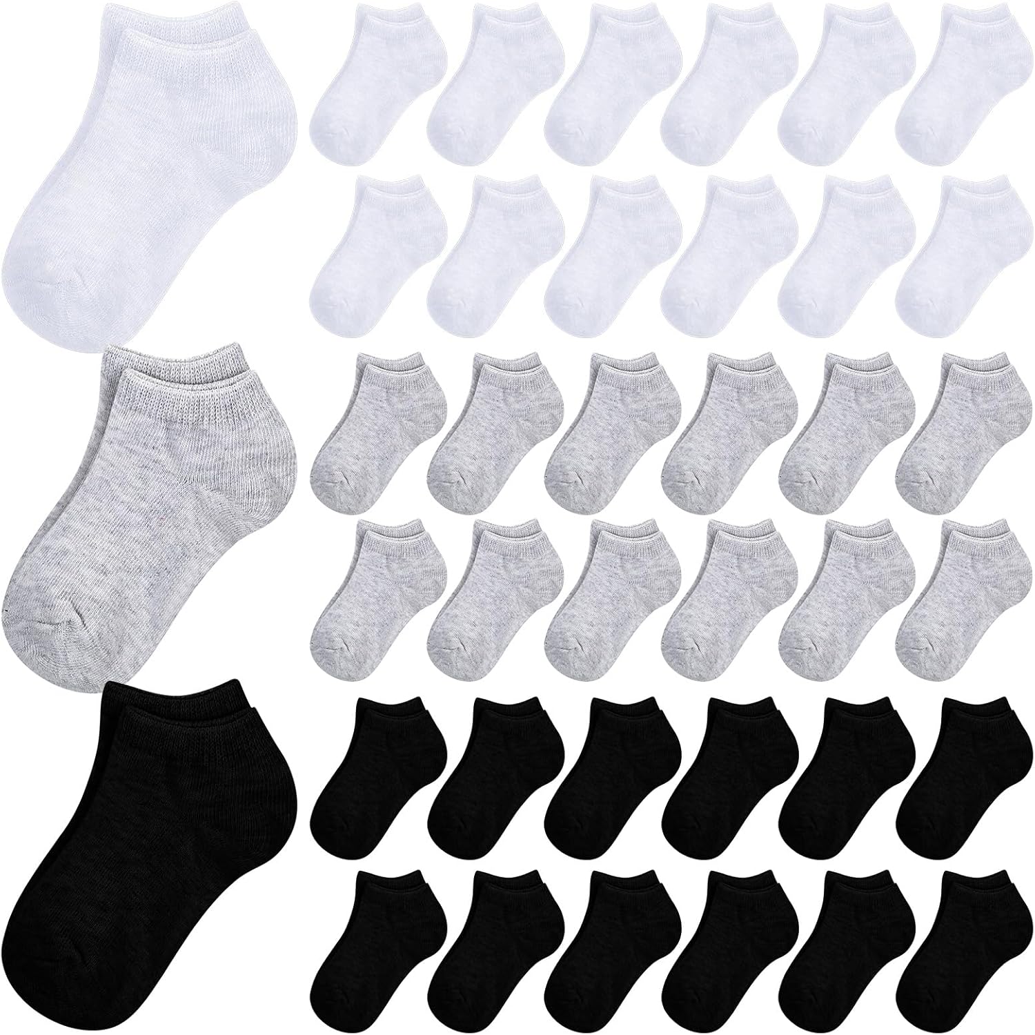 50 Pairs Toddler Ankle Socks for Kids
