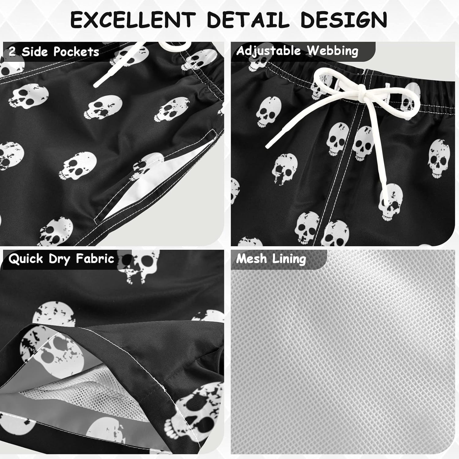 Quick-Dry Beach Board Shorts for Boys