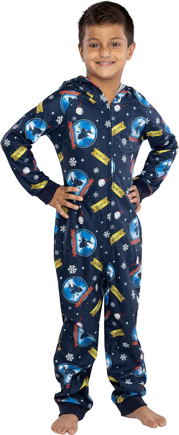 Polar Express Jammies for Kids - Footless Hooded Sleepwear