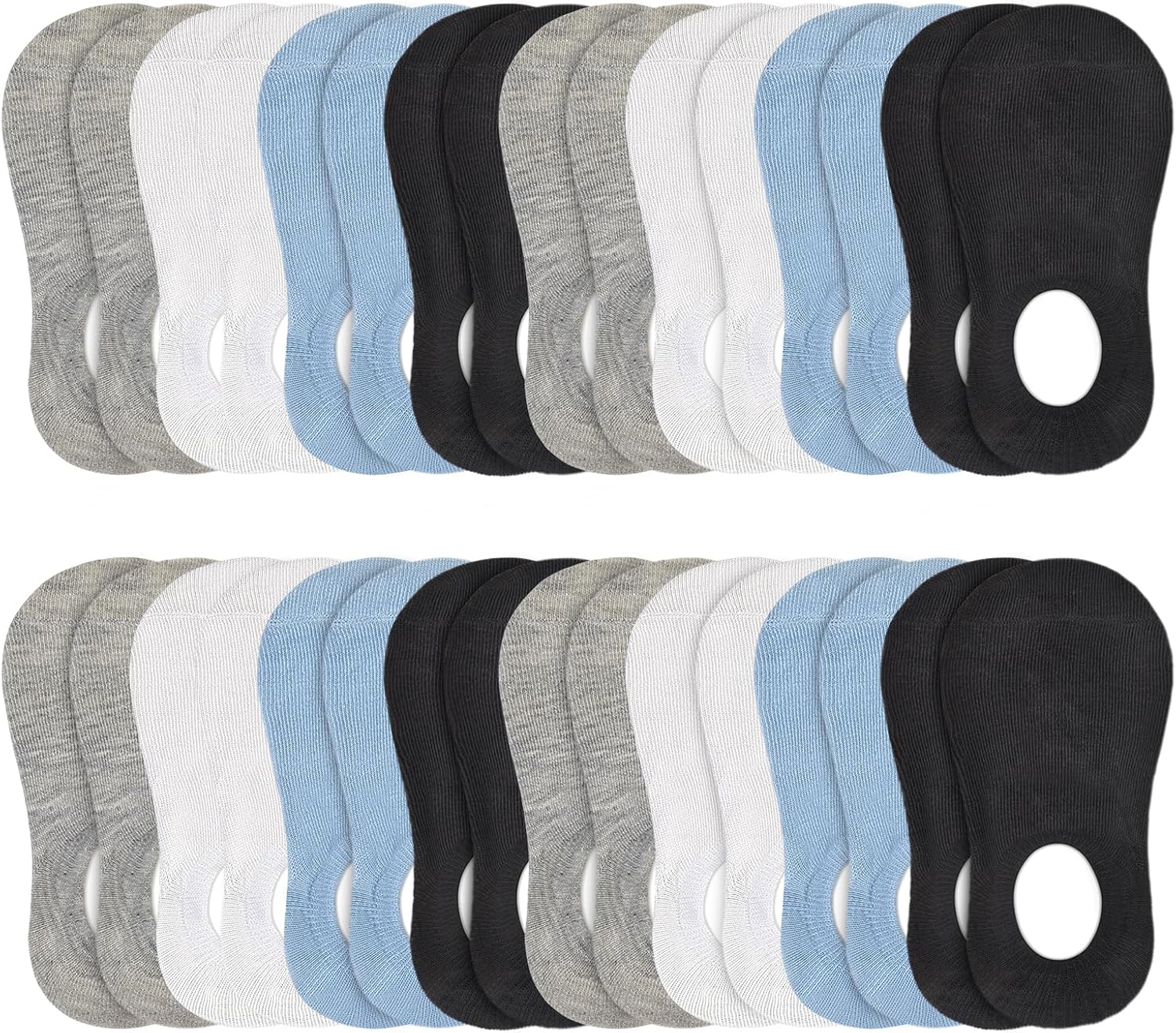 True Comfort No-Show Socks for Toddlers Kids Non-Slip 2-13 Years