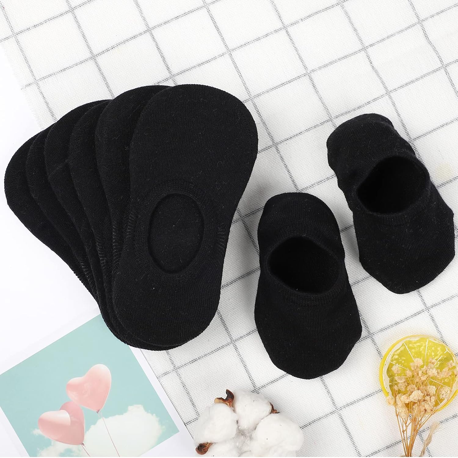 JOCMIC 10 Pairs No Show Socks for Kids Boys Toddler 8-10 Years