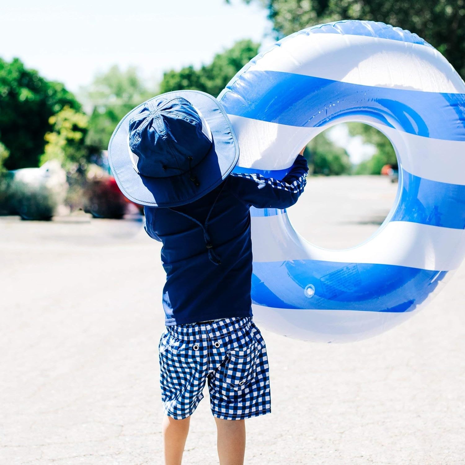 SwimZip Boys Long Sleeve Rash Guard Swim Shorts Set - UPF 50 Sun Protection