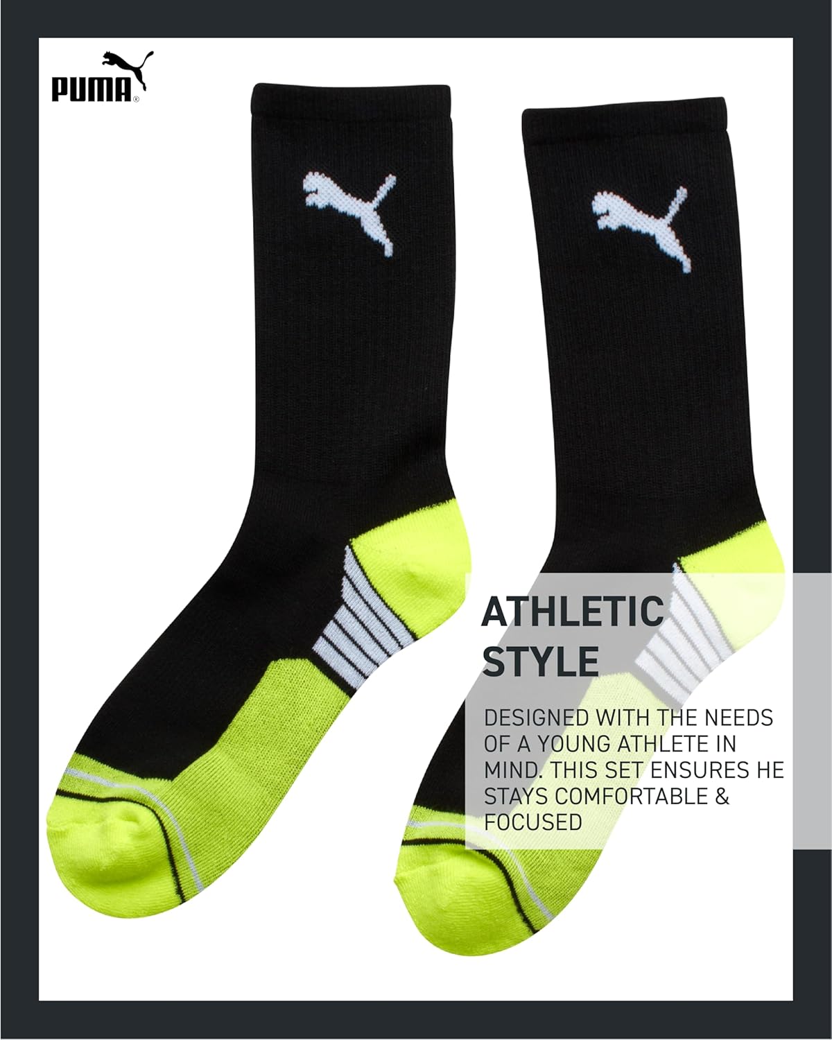 Puma Boys T-Shirt and Crew Socks Set