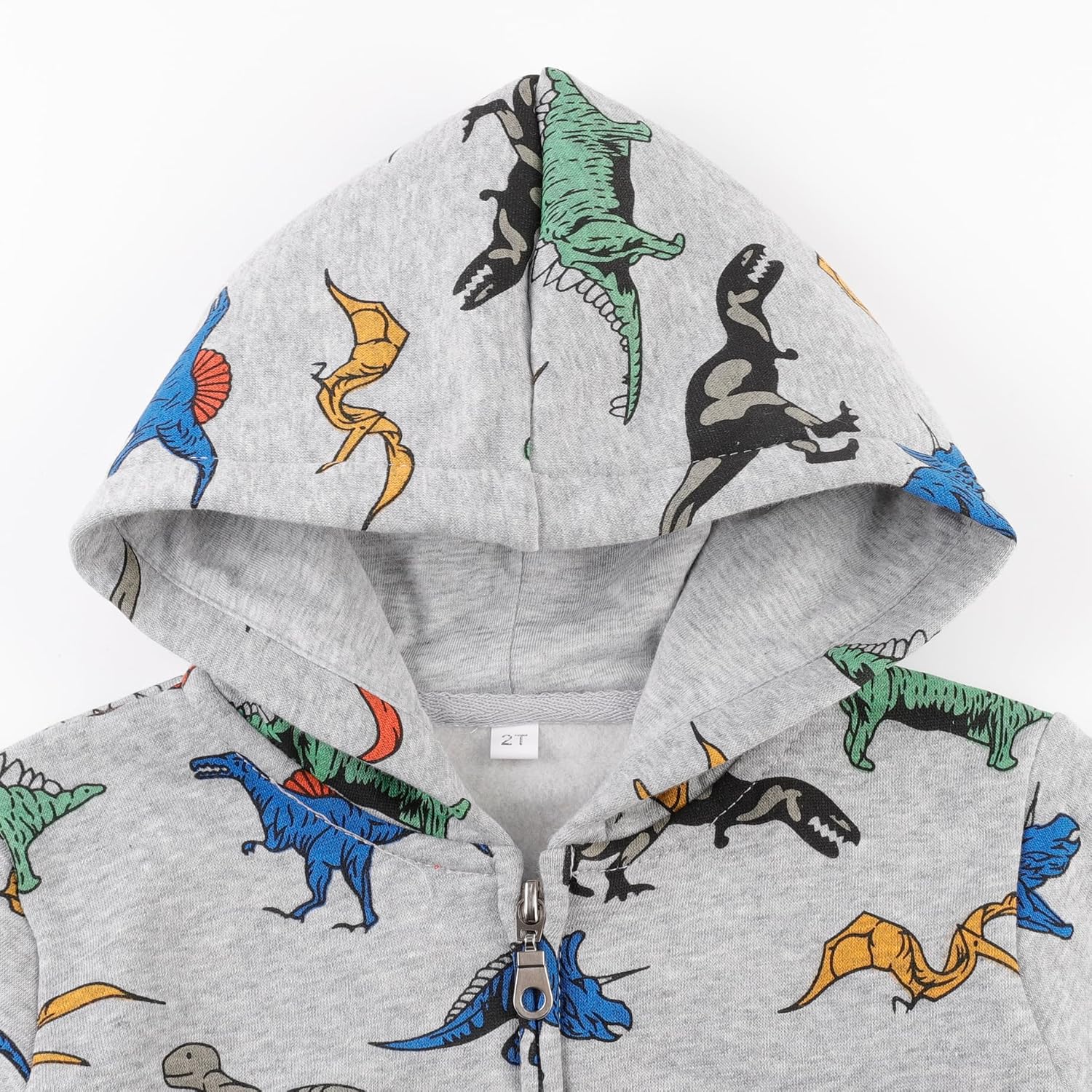 Cute Cartoon Car Animal Toddler Boys Zip-Up Hoodie
