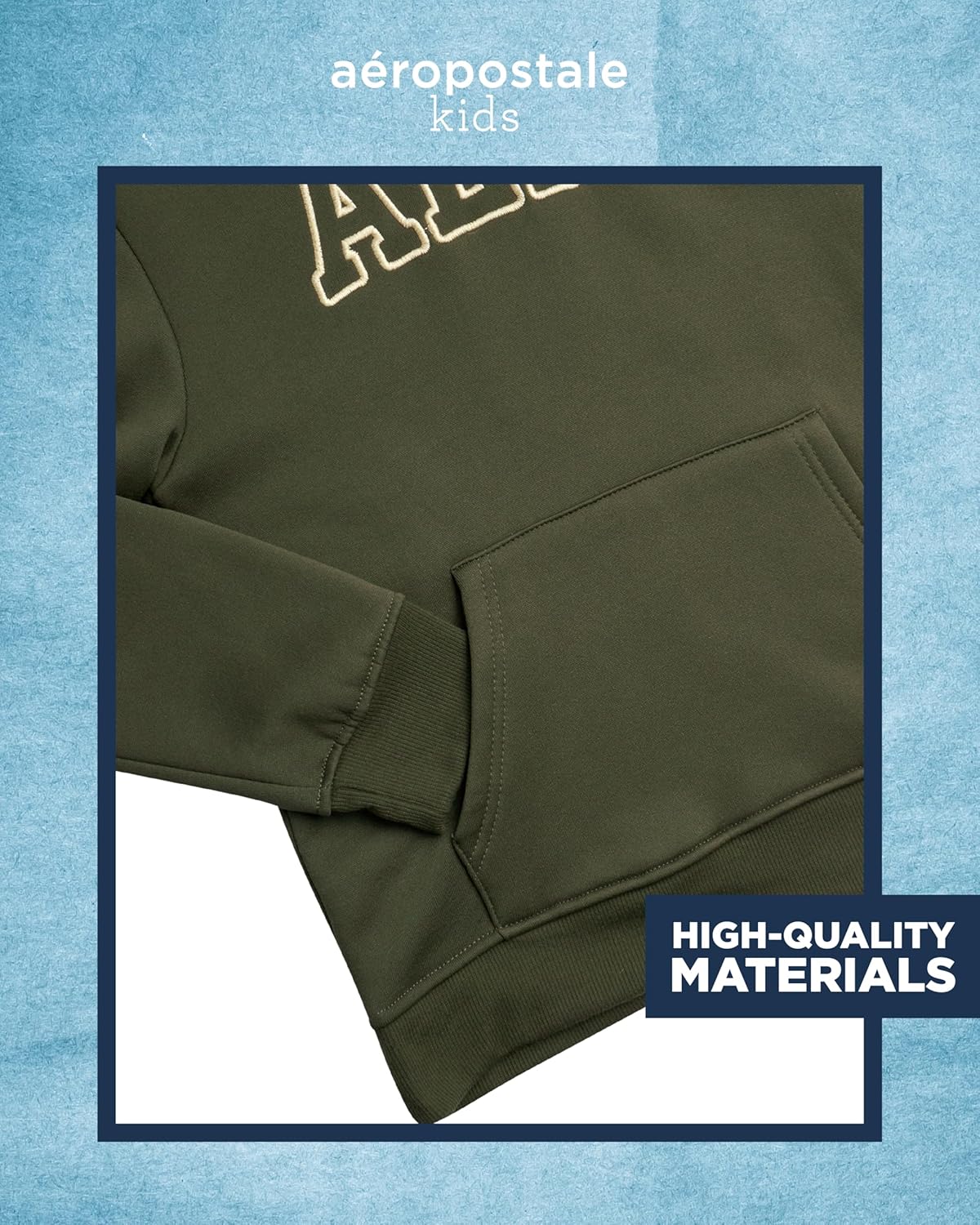 AEROPOSTALE Boys Jogger Set - 2-Piece Sherpa Lined Pullover Hoodie Fleece Sweatpants