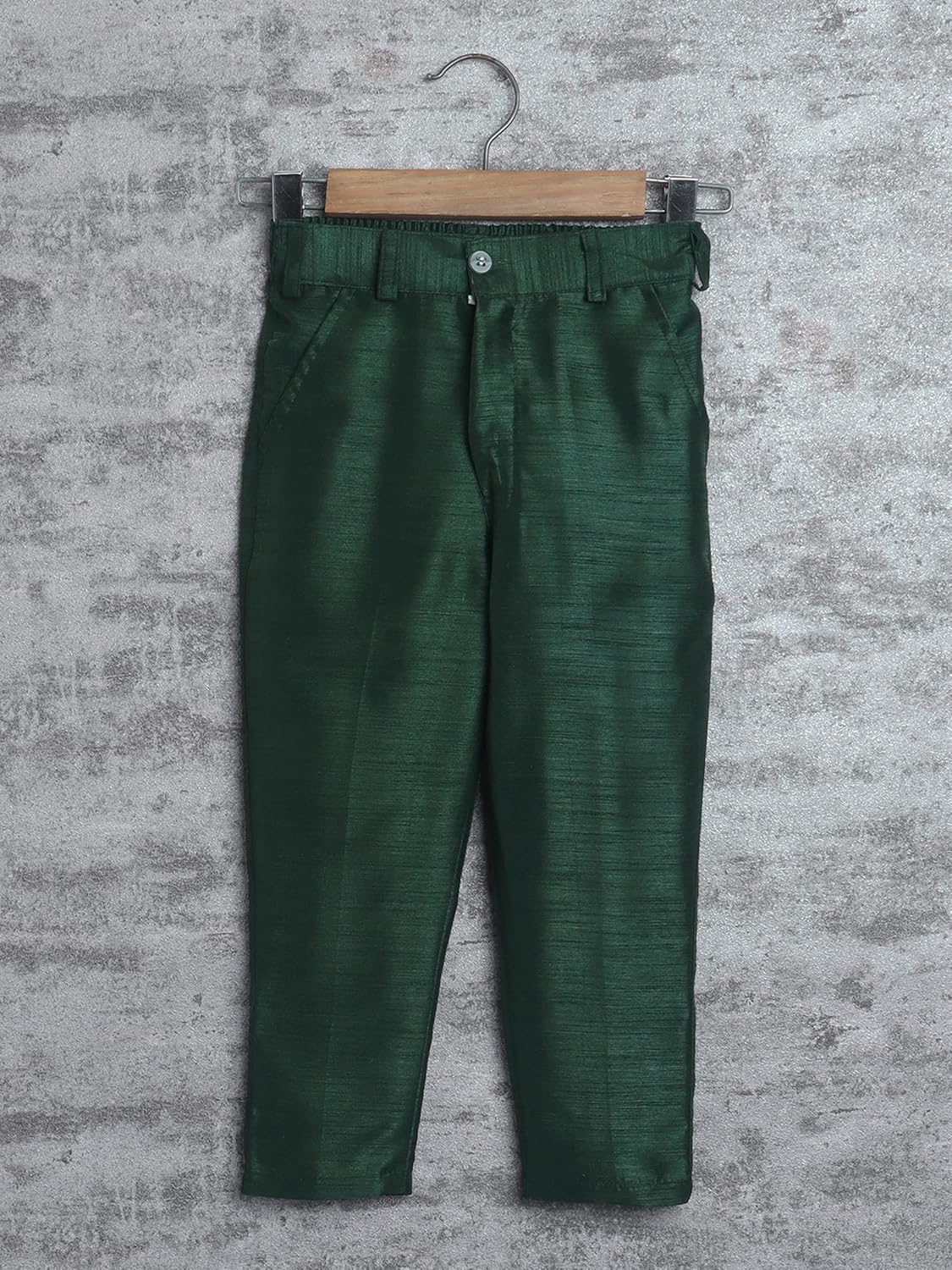 AHHAAAA Kids Ethnic Cotton Silk Blend Sequin Print Indo-Western Sherwani Set for Boys