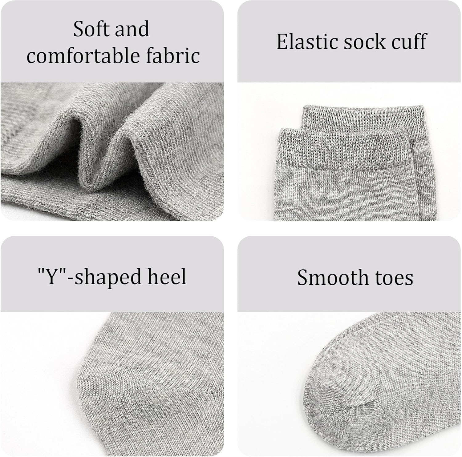 ZERULETS Toddler Socks - 15 Pairs Kids Crew Mid Calf Socks for BoysGirls 1-13 Years