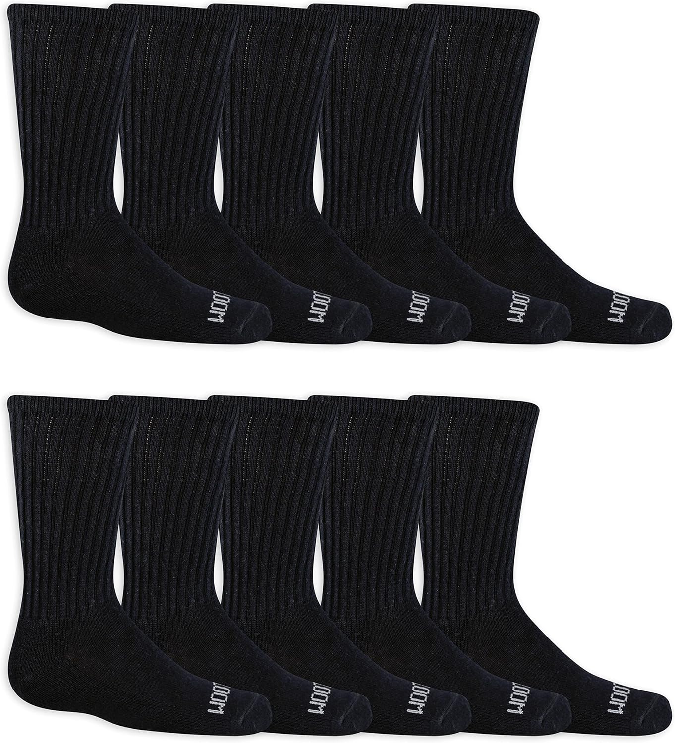 Premium Dual Defense Crew Socks for Boys 10 Pairs