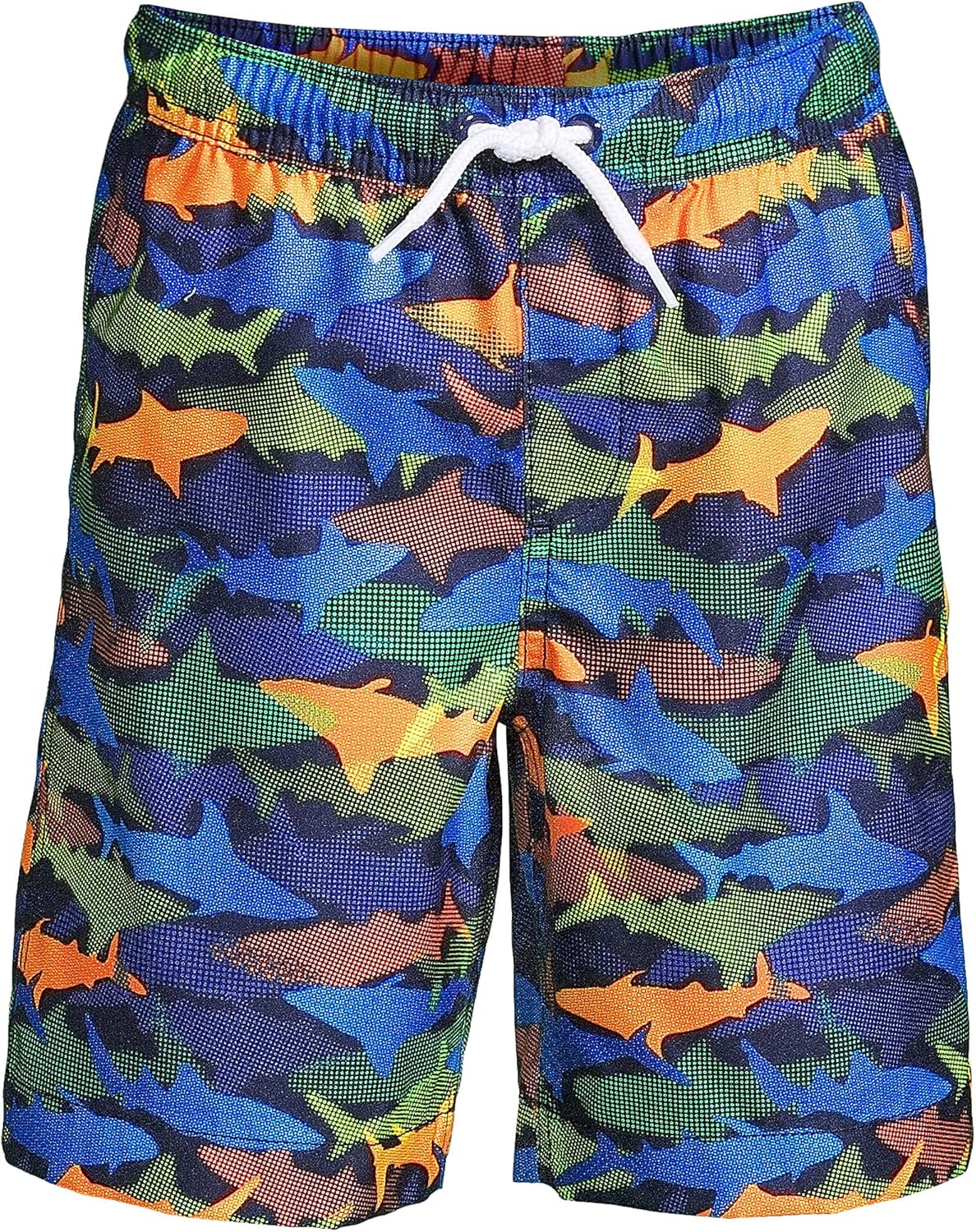 Lands End Boys-print-Safe Swim Trunks
